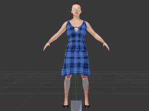 Woman in a Dress 024 3D Model