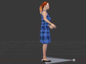 Woman in a Dress 024 3D Model