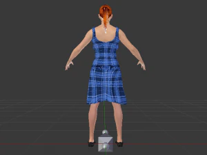 Woman in a Dress 024 3D Model