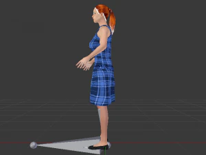 Woman in a Dress 024 3D Model