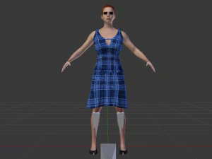 Woman in a Dress 024 3D Model