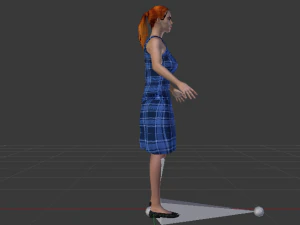 Woman in a Dress 024 3D Model
