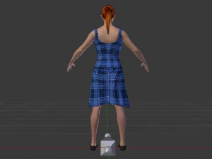 Woman in a Dress 024 3D Model