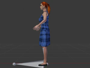 Woman in a Dress 024 3D Model