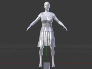 Woman in a Dress 024 3D Model