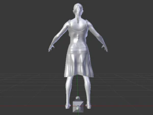 Woman in a Dress 024 3D Model