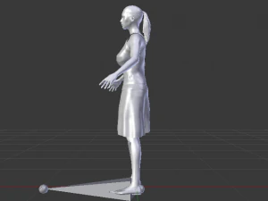 Woman in a Dress 024 3D Model