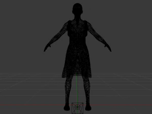 Woman in a Dress 024 3D Model