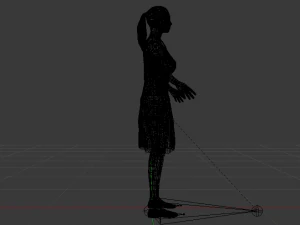 Woman in a Dress 024 3D Model