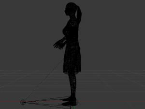 Woman in a Dress 024 3D Model