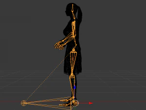 Woman in a Dress 024 3D Model
