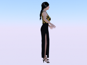 Woman in a Dress 025 3D Model