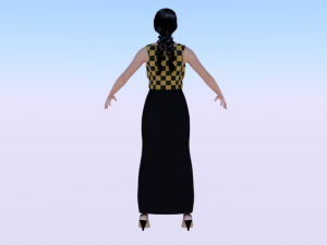 Woman in a Dress 025 3D Model