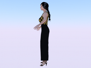 Woman in a Dress 025 3D Model