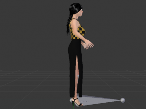 Woman in a Dress 025 3D Model