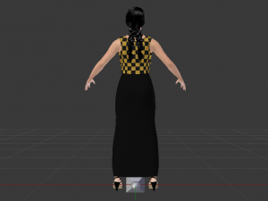 Woman in a Dress 025 3D Model