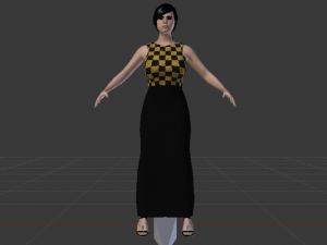 Woman in a Dress 025 3D Model
