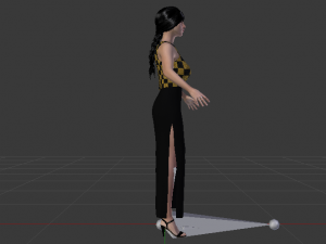 Woman in a Dress 025 3D Model