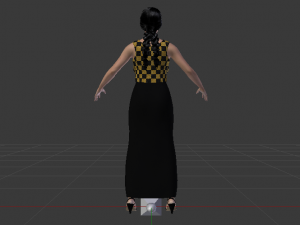 Woman in a Dress 025 3D Model