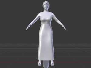 Woman in a Dress 025 3D Model