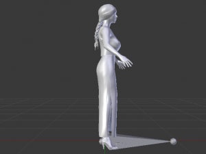 Woman in a Dress 025 3D Model