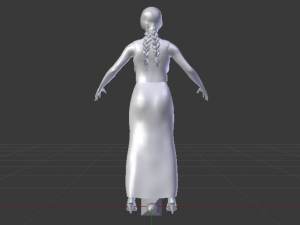 Woman in a Dress 025 3D Model