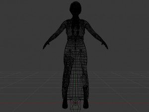Woman in a Dress 025 3D Model