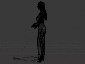 Woman in a Dress 025 3D Model