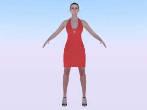Woman in a Dress 026 3D Model