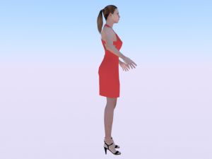 Woman in a Dress 026 3D Model