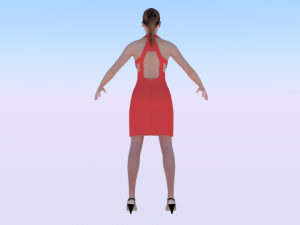 Woman in a Dress 026 3D Model