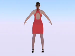 Woman in a Dress 026 3D Model