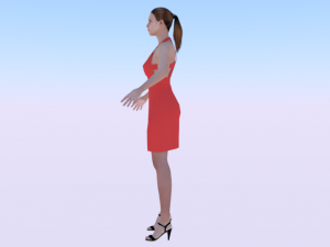 Woman in a Dress 026 3D Model