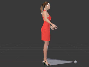Woman in a Dress 026 3D Model