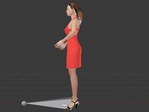 Woman in a Dress 026 3D Model