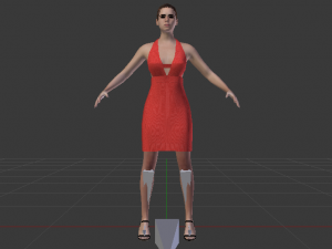 Woman in a Dress 026 3D Model