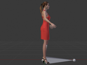 Woman in a Dress 026 3D Model