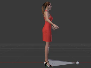 Woman in a Dress 026 3D Model