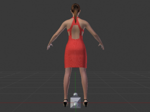 Woman in a Dress 026 3D Model