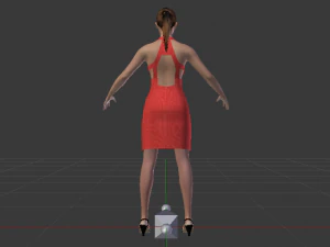 Woman in a Dress 026 3D Model