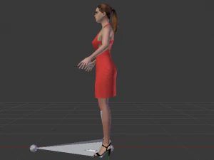 Woman in a Dress 026 3D Model