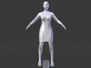 Woman in a Dress 026 3D Model