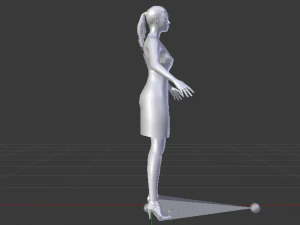 Woman in a Dress 026 3D Model