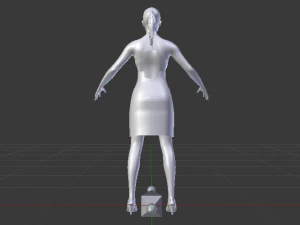 Woman in a Dress 026 3D Model