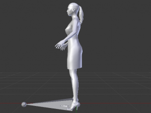 Woman in a Dress 026 3D Model