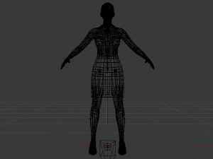 Woman in a Dress 026 3D Model