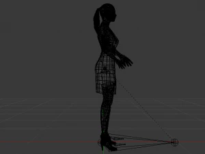 Woman in a Dress 026 3D Model