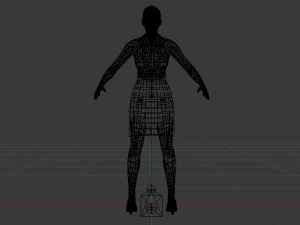 Woman in a Dress 026 3D Model