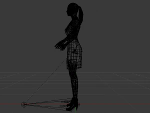 Woman in a Dress 026 3D Model