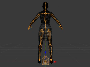 Woman in a Dress 026 3D Model